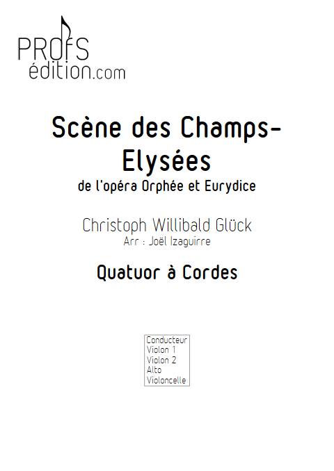 Scene des champs elysées - Quatuor à cordes - GLUCK W. - page de garde