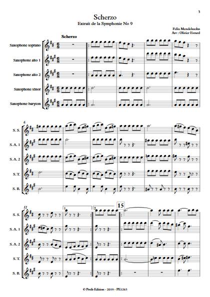 Scherzo - Ensemble de Saxophones - MENDELSSOHN F. - app.scorescoreTitle