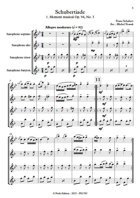 Schubertiade - Quatuor de Saxophones - SCHUBERT F. - Partition