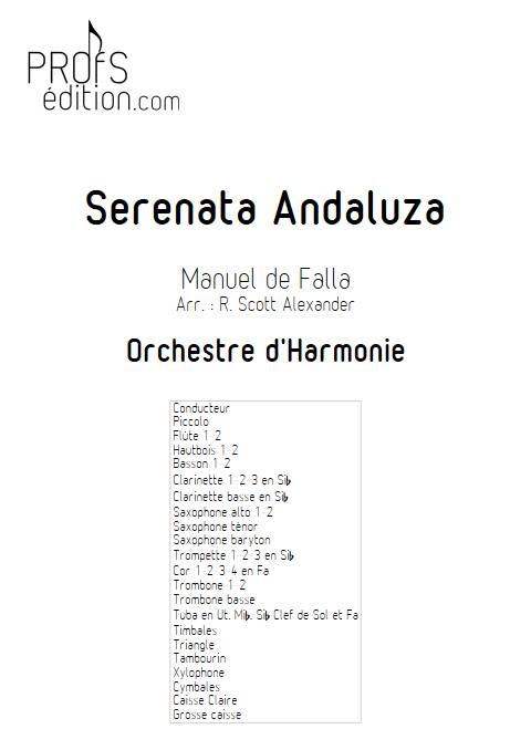 Serenata Andaluza- Orchestre d'harmonie - DE FALLA M. - page de garde