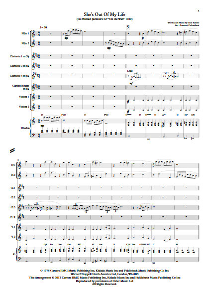 She's Out Of My Life - Nonet - BAHLER T. - Partition