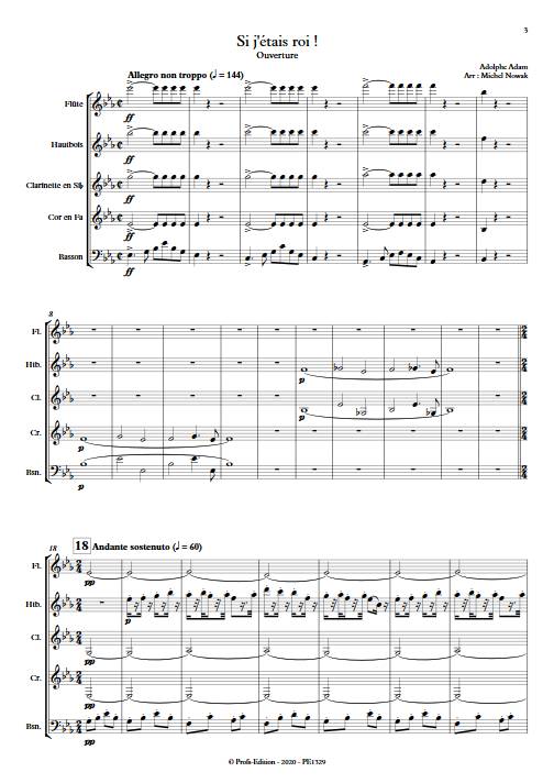 Si j'étais Roi - Quintette à vents - ADAM A. - app.scorescoreTitle