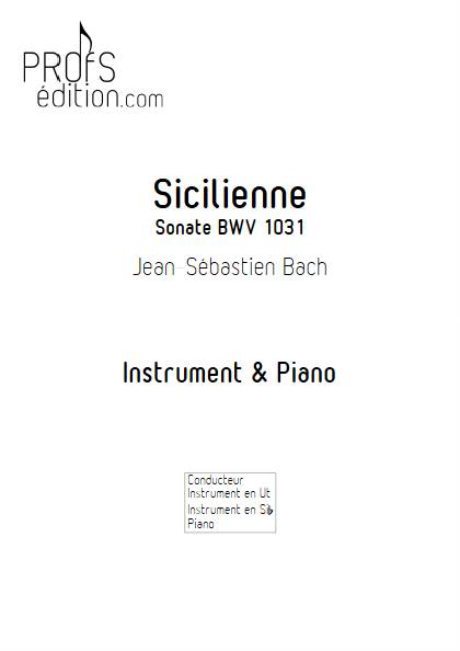 Sicilienne - Intrument & Piano - BACH J.S. - page de garde