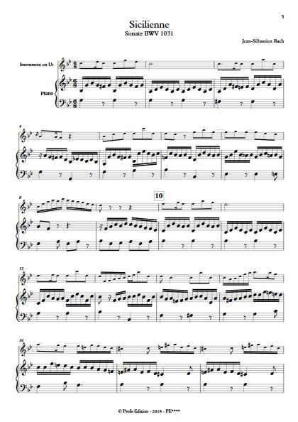 Sicilienne - Intrument & Piano - BACH J.S. - app.scorescoreTitle