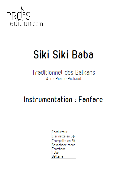 Siki Siki Baba - Fanfare - TRADITIONNEL BALKANS - page de garde