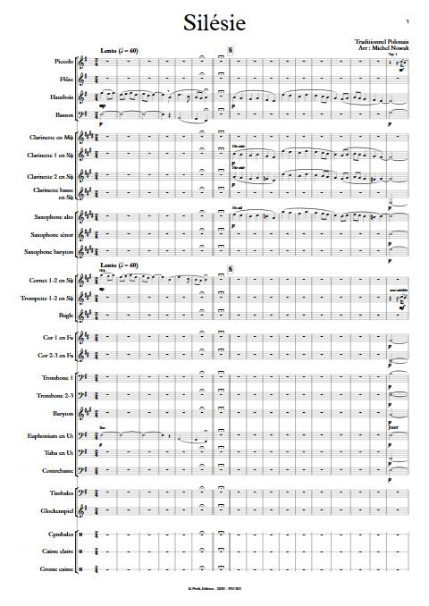 Silésie - Orchestre d'Harmonie - TRADITIONNEL POLONAIS - Partition
