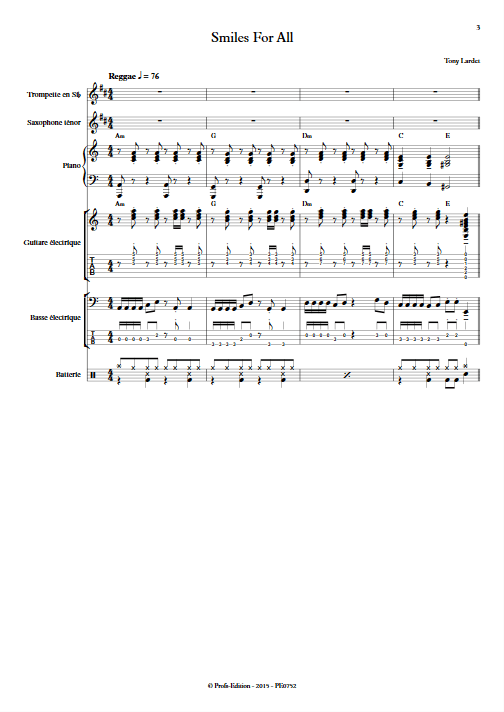 Smiles for All - Musique Actuelle - LARDET T. - app.scorescoreTitle
