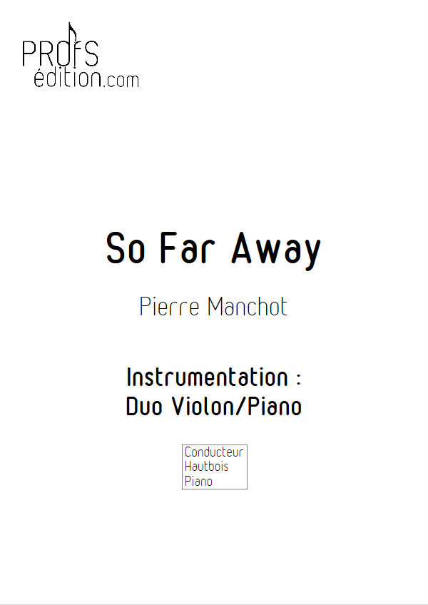 So Far Away - Duo Violon & Piano - MANCHOT P. - page de garde