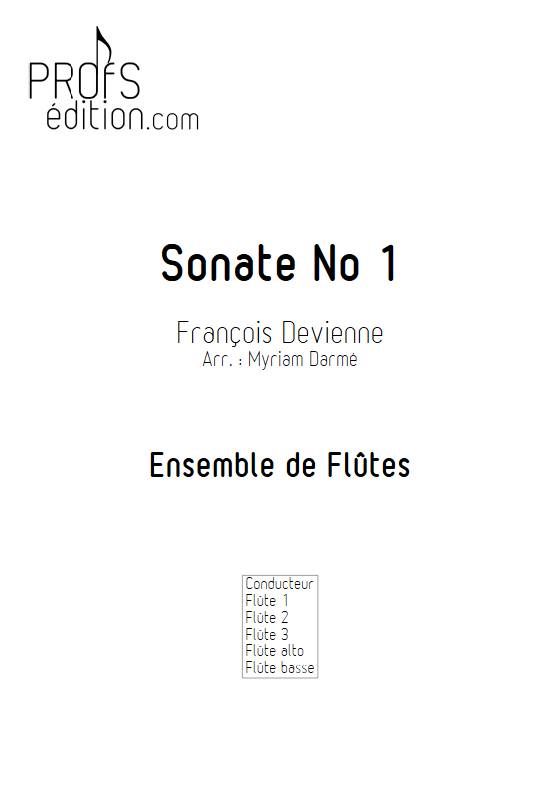 Sonate No 1 - Ensemble de Flûtes - DEVIENNE F. - page de garde