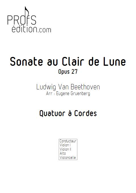 Sonate au Clair de Lune - Quatuor à Cordes - BEETHOVEN L. V. - page de garde