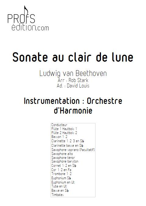 Sonate au clair de lune - Orchestre d'Harmonie - BEETHOVEN L. V. - page de garde