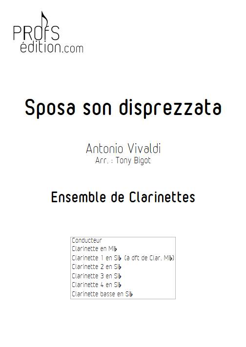 Sposa son disprezzata - Ensemble de Clarinettes - VIVALDI A. - page de garde