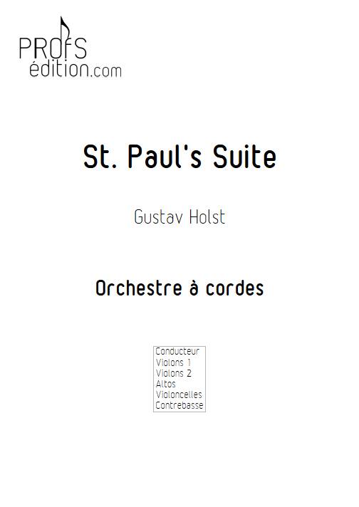 St Pauls Suite - Orchestre à cordes - HOLST G. - page de garde