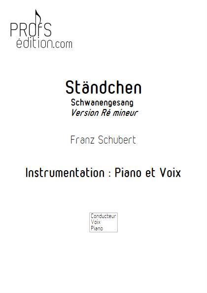 Ständchen - Piano Voix - SCHUBERT F. - page de garde