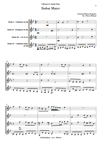 Stabat Mater - Ensemble à Géométrie Variable - PERGOLESI G. B. - Partition
