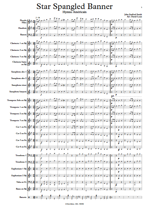 Star Spangled Banner - Orchestre d'Harmonie - SMITH J. S. - app.scorescoreTitle