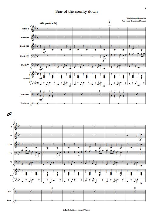 Star of the county down - Ensemble Variable - TRADITIONNEL IRLANDAIS - app.scorescoreTitle