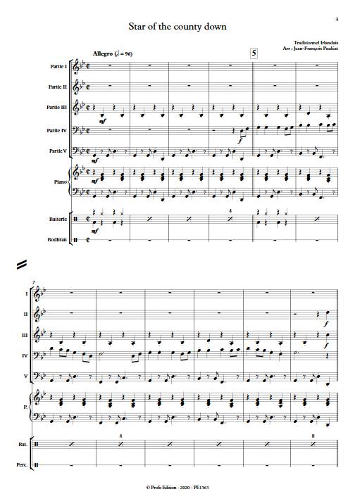 Star of the county down - Ensemble Variable - TRADITIONNEL IRLANDAIS - Partition