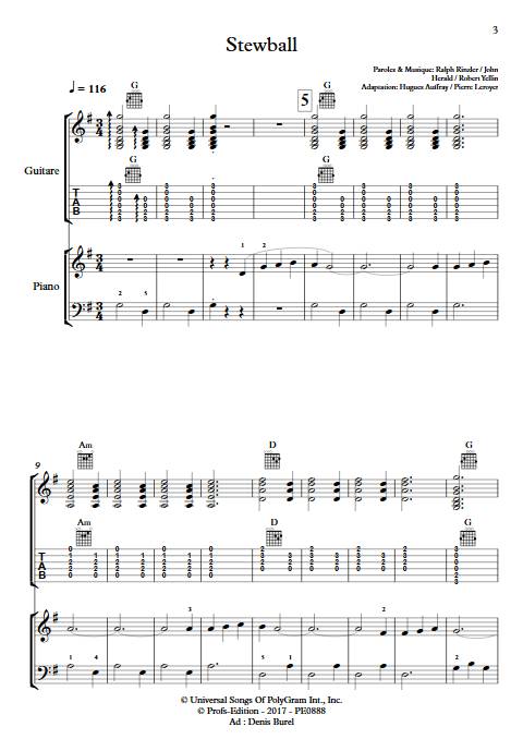 Stewball - Duo Guitare et Piano - AUFRAY H. BUREL Denis - Partition