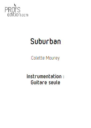 Suburban - Guitare seule - MOUREY C. - page de garde
