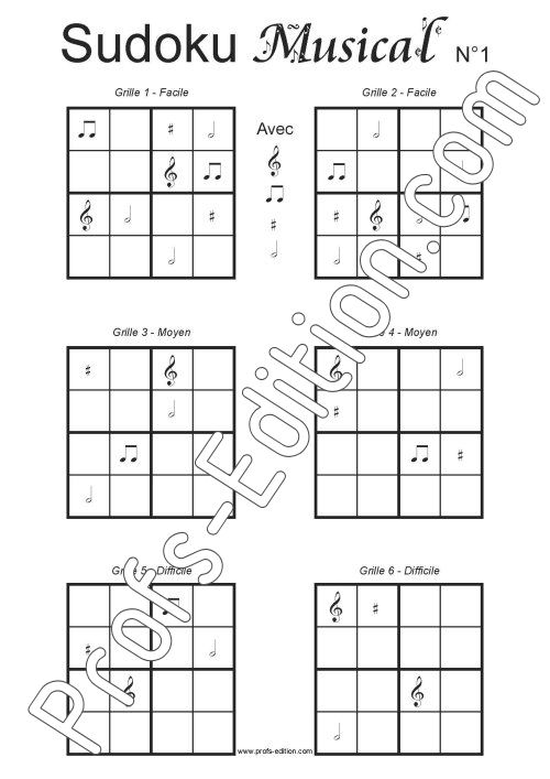 24 grilles de Sudoku Musical - Formation Musicale - LOUIS D. - page de garde
