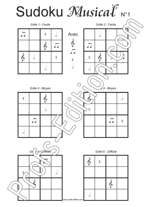 24 grilles de Sudoku Musical - Formation Musicale - LOUIS D. - page de garde