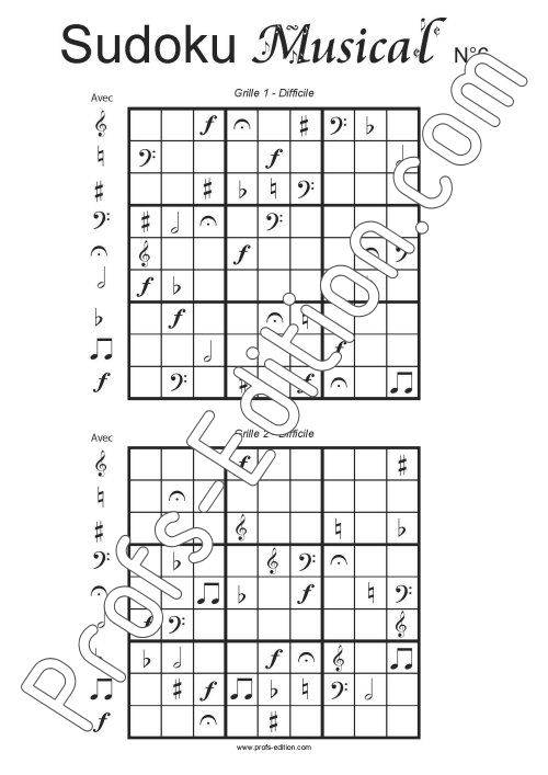 24 grilles de Sudoku Musical - Formation Musicale - LOUIS D. - Partition