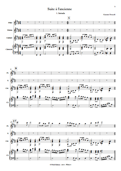 Suite à l'ancienne - Quatuor - TROCCOLI G. - app.scorescoreTitle