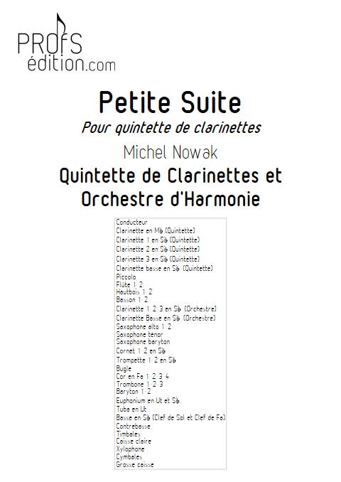 Suite pour Quintette de Clarinettes et Harmonie - 3e Mouvement - Quintette de Clarinettes & Harmonie - NOWAK M. - page de garde