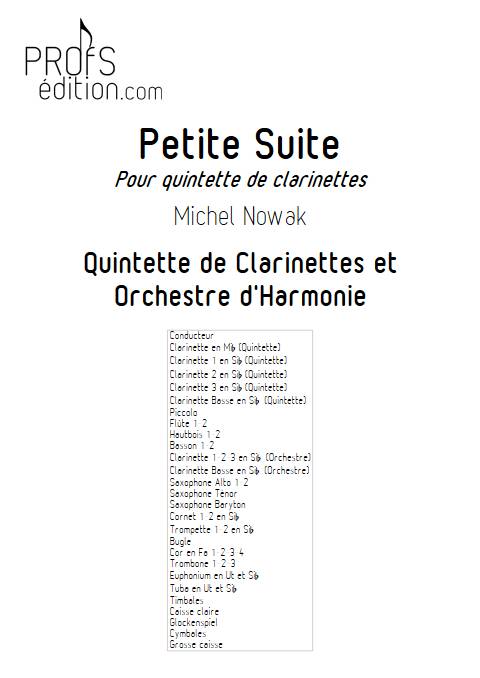 Suite pour Quintette de Clarinettes et Harmonie - 4e Mouvement - Quintette de Clarinettes & Harmonie - NOWAK M. - page de garde