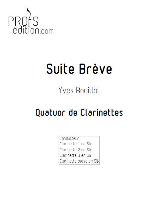 Suite brève - Quatuor de Clarinettes - BOUILLOT Y. - page de garde