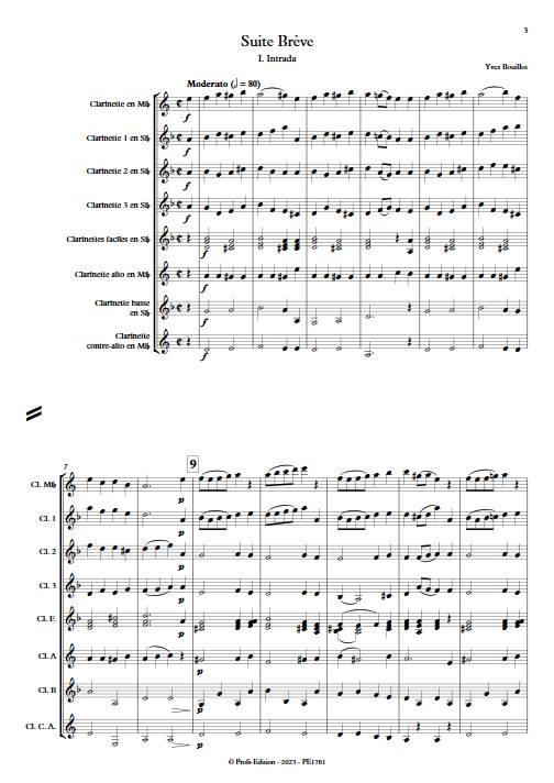 Suite brève - Chœur de Clarinettes - BOUILLOT Y. - app.scorescoreTitle