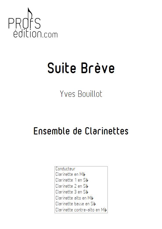 Suite brève - Ensemble de Clarinettes - BOUILLOT Y. - page de garde