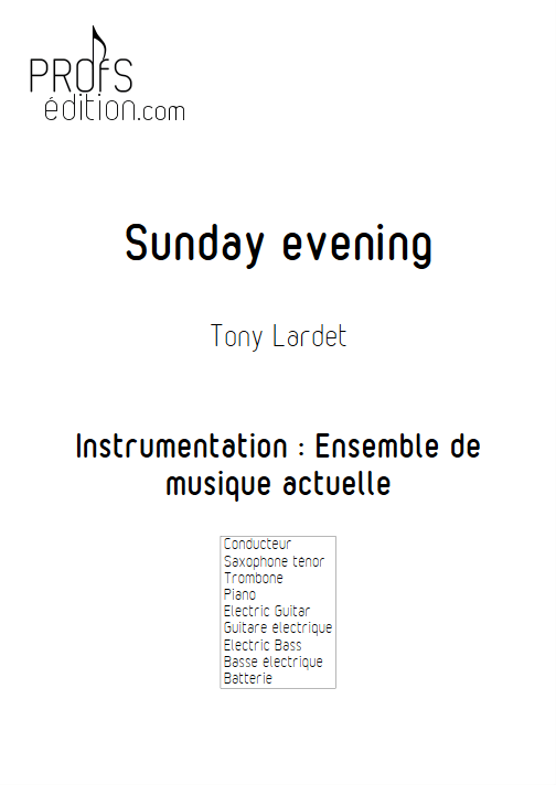 Sunday evening - Musique Actuelle - LARDET T. - page de garde