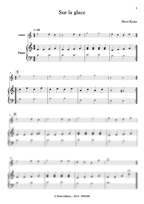 Sur la Glace - Duo Guitare et Piano - BOULET H. - app.scorescoreTitle