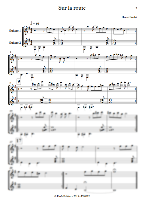 Sur la route - Duo de Guitares ou Flûte & Guitare - BOULET H. - app.scorescoreTitle