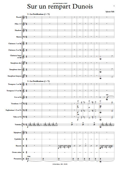 Sur un rempart Dunois - Orchestre d'harmonie - TALLE S. - Partition