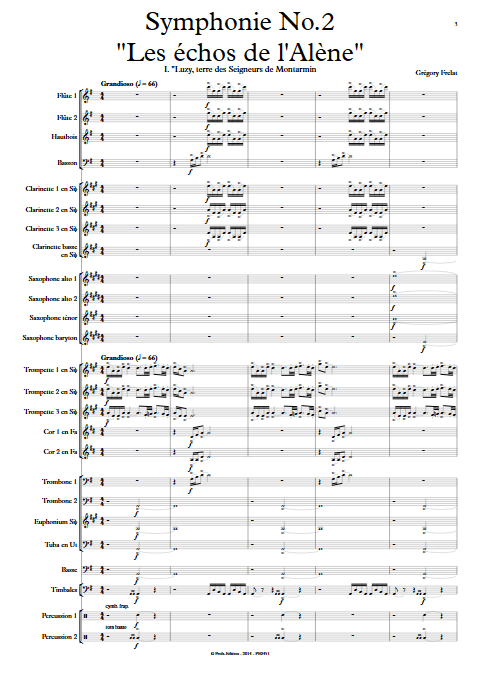 Symphonie n°2 (Les échos de l’Alène) - Orchestre d'Harmonie - FRELAT G. - app.scorescoreTitle