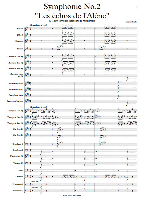 Symphonie n°2 (Les échos de l’Alène) - Orchestre d'Harmonie - FRELAT G. - Partition
