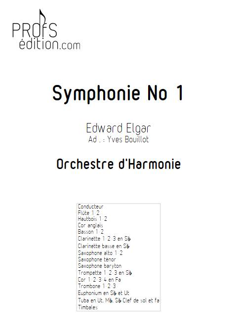 Symphonie n°1 - Orchestre d'harmonie - ELGAR E. - page de garde