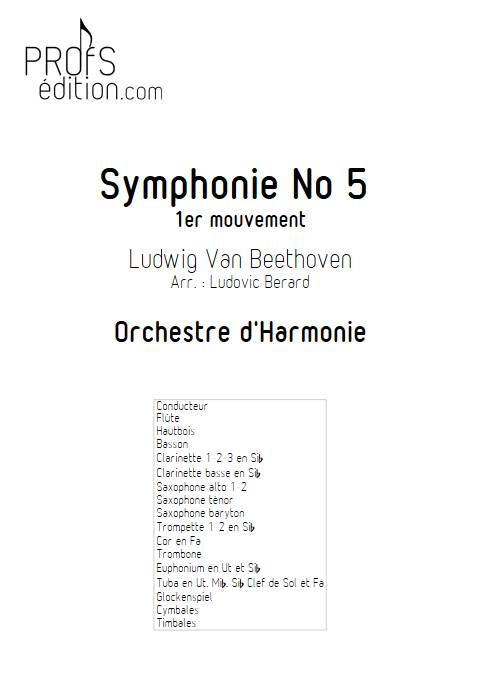 Symphonie 5 1er Mouvement - Orchestre d'harmonie - BEETHOVEN L. V. - page de garde