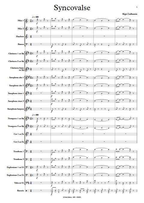 Syncovalse - Orchestre d'harmonie - GUILLAUMIN R. - Partition