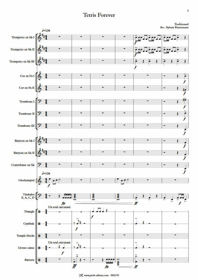 Tétris - Ensemble de Cuivres - TRADITIONNEL RUSSE - app.scorescoreTitle