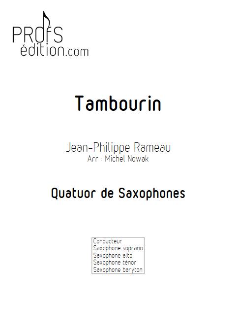 Tambourin - Quatuor de Saxophones - RAMEAU J. P. - page de garde
