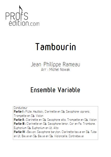 Tambourin - Ensemble variable - RAMEAU J. P. - page de garde