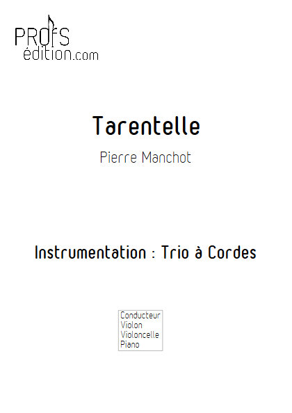 Tarentelle - Trio Violon Violoncelle Piano - MANCHOT P. - page de garde