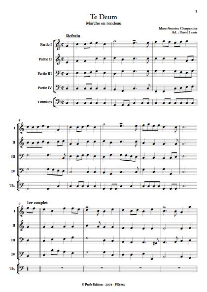 Te Deum - Ensemble Variable - CHARPENTIER M. A. - Partition