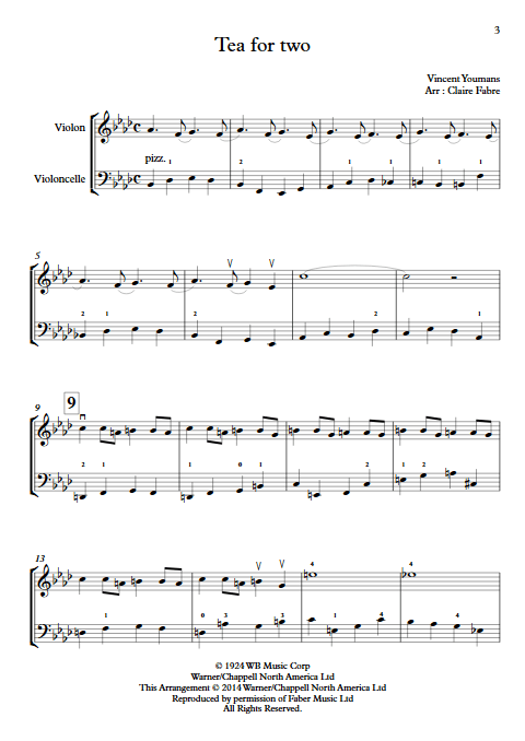 Tea for Two - Duo Violon Violoncelle - YOUMANS V. - Partition