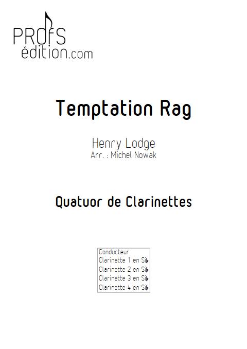 Temptation Rag - Quatuor de Clarinettes - LODGE H. - page de garde