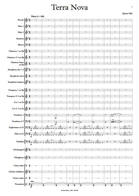 Terra Nova - Orchestre d'harmonie - TALLE S. - Partition